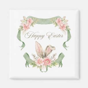 ÍMA FELIZ PASCOA COELHO BLOMMIGT AQUARELA MAGNET