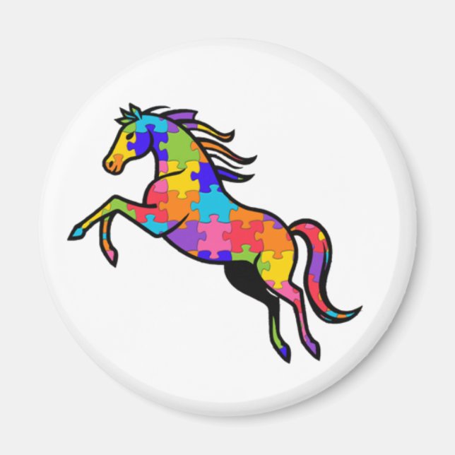 Ímã (Magnet) Quebra-Cabeça - Cavalo Magnet (Framsidan)