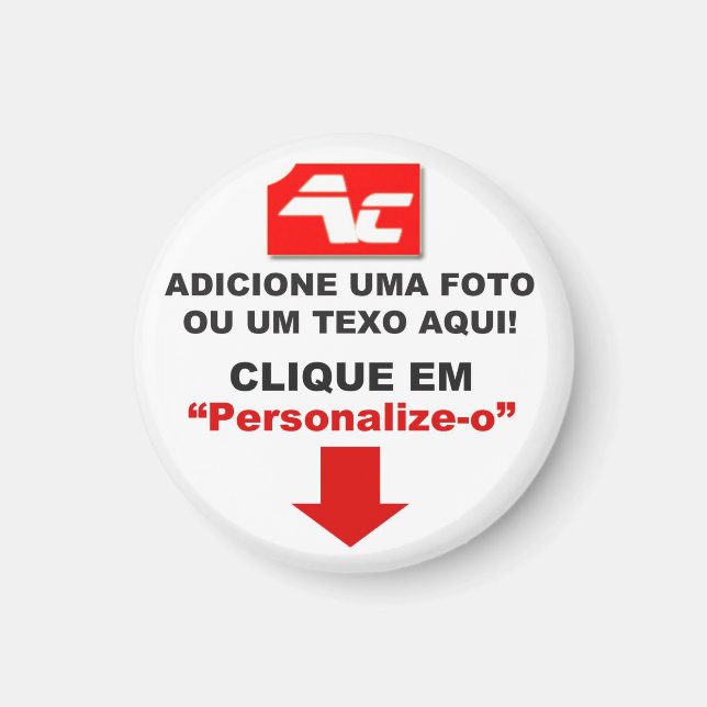 Imã Redondo Personalizado - Pequeno - 3,2 Cm Magnet (Framsidan)