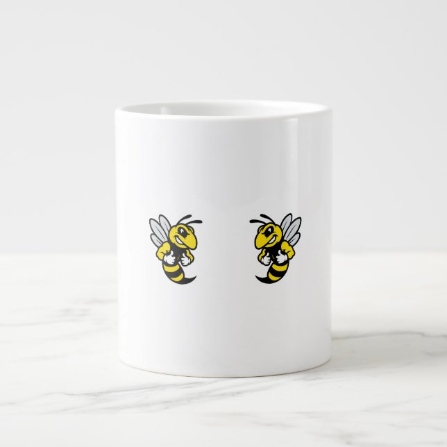 Imabee Bakvänd Rolig Bina Jumbo Mugg (Framsidan)