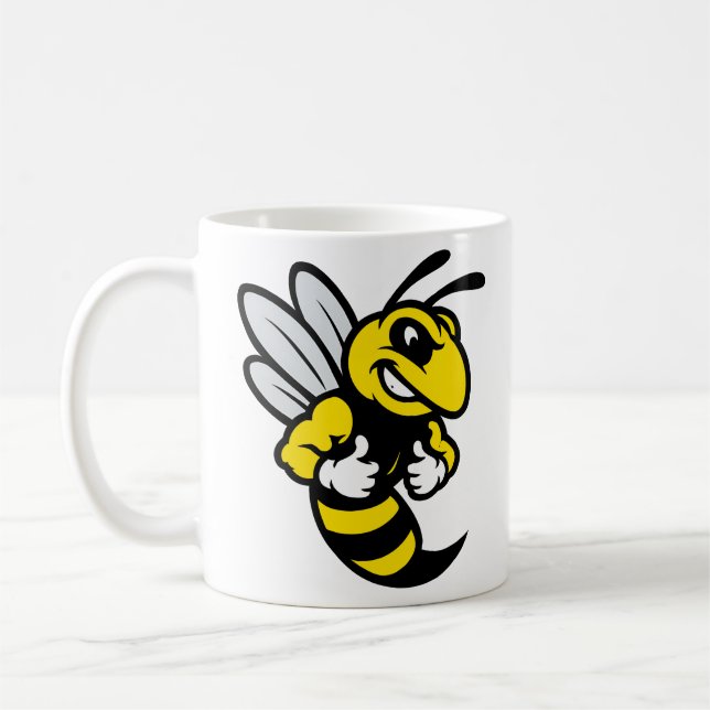 Imabee Bakvänd Rolig Bina Kaffemugg (Vänster)