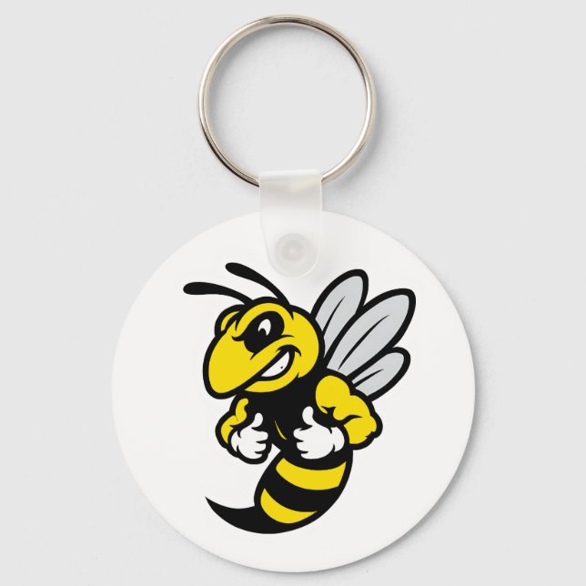 Imabee Bakvänd Rolig Bina Nyckelring (Framsida)