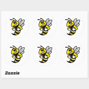 Imabee Reversed Funny Bee Runt Klistermärke