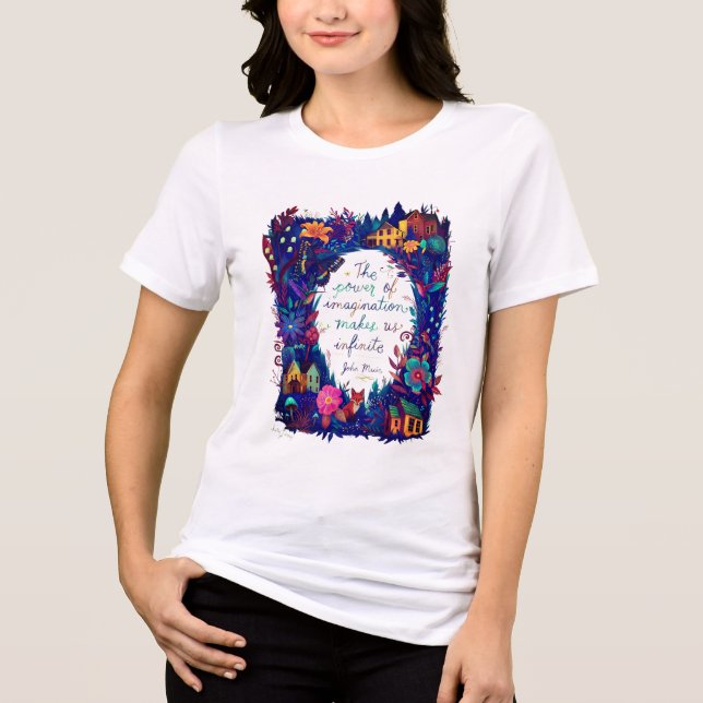 Imagation Osläpplad Vibrant Woodland Dream T Shirt (Framsida)