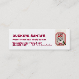 image0-20 BUCKEYE SANTAS, yrkesmässigt verkligt L Mini Visitkort