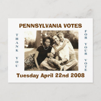 image0-6 PENNSYLVANIA RÖSTAR, tisdagen April 22n… Vykort