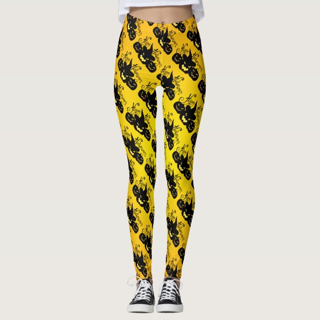 Image-alternativ för Happy halloween 8 Leggings (Framsida)