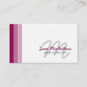 Image Consultant Beauty Färg Cursive Monogram Visitkort