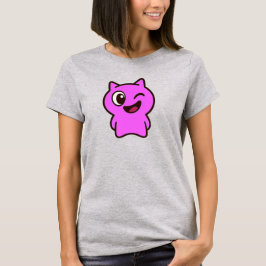 Image fun chat rose cartoon minimaliste rigolo. t shirt