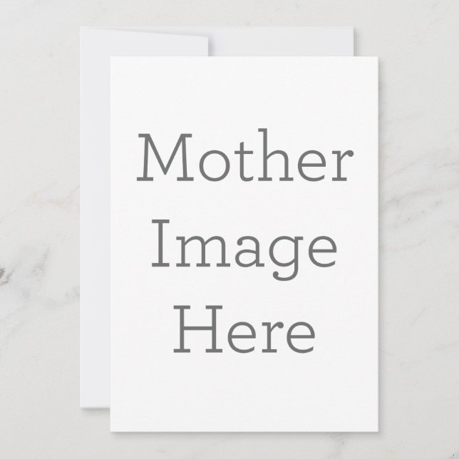 Platt inbjudan, Storlek: 12.7 x 17.8 cm, Papper: Signature matt, Hörn: Kvadrat, Kuvert: Vit, Tryckkvalitet: Standard (Framsida)