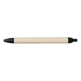 Image of a ballpoint pen with a woven beige textur