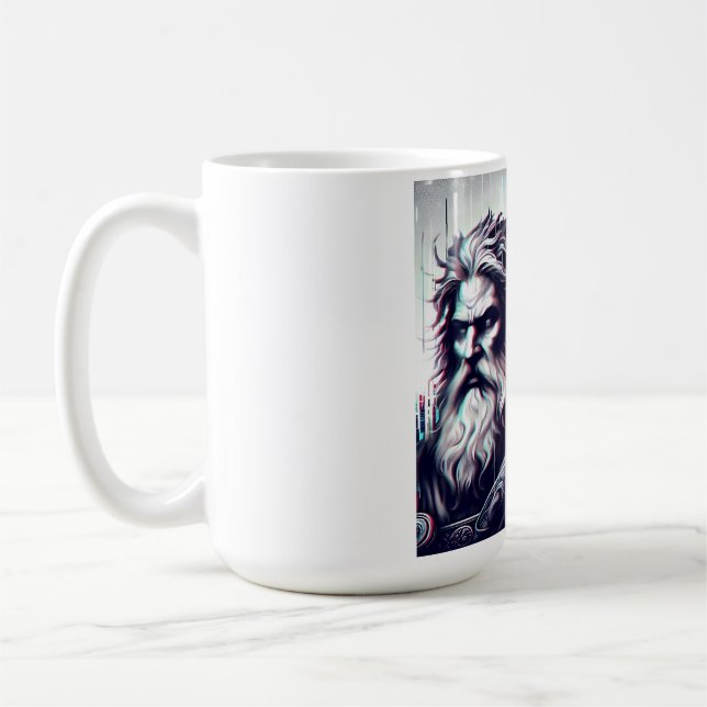  image of the gods zeus and odin togethe kaffemugg (Vänster)