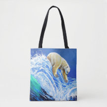 Image: Polar bear in the sea.