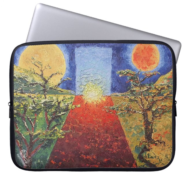  Imagen de mi obra arte La puesta del sol Laptop Fodral (Framsidan)