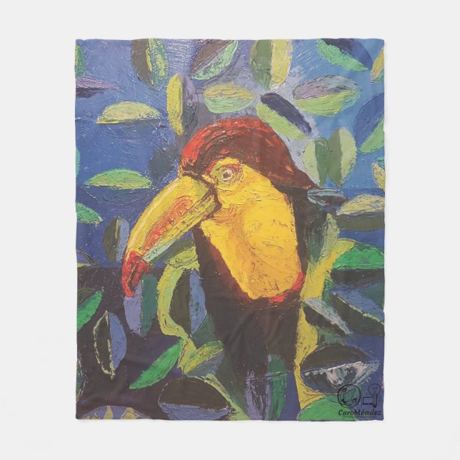 Imagen de mi obra arte Tucán Fleecefilt (Framsidan)