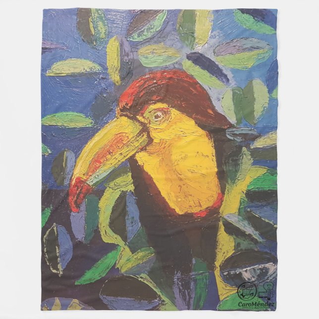 Imagen de mi obra arte Tucán Fleecefilt (Framsidan)