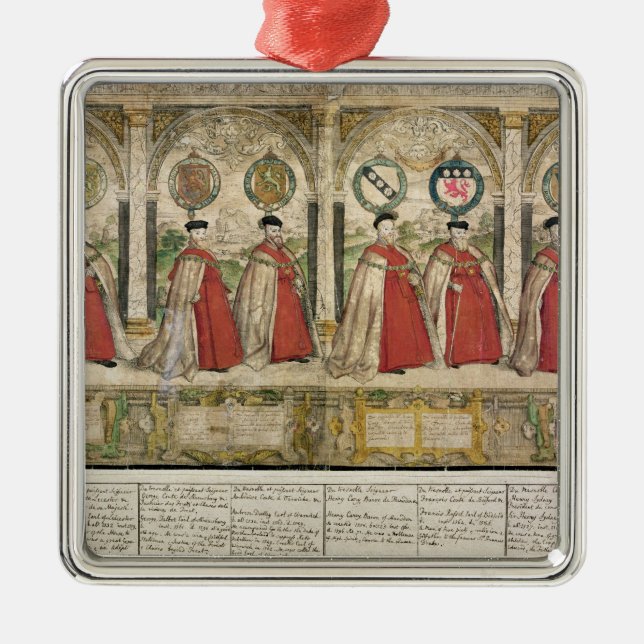 Imaginär sammansatt procession julgransprydnad metall (Framsidan)