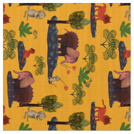 Imaginära djur: lejon möss, elefanttyg tyg