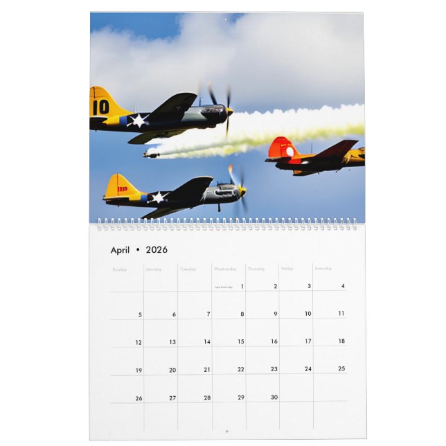 Imaginära flygplan kalender (Apr 2026)
