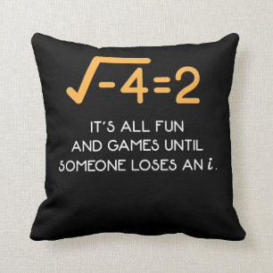 Imaginariskt nummer Mathematiker Funny Math Nerd Kudde