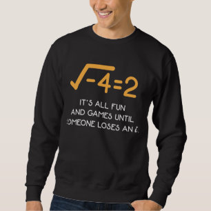 Imaginariskt nummer Mathematiker Funny Math Nerd Lång Ärmad Tröja