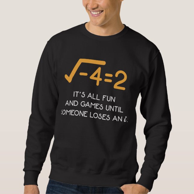 Imaginariskt nummer Mathematiker Funny Math Nerd Lång Ärmad Tröja (Framsida)