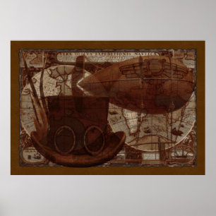 Imaginarium Steampunk blandat massmedia Poster