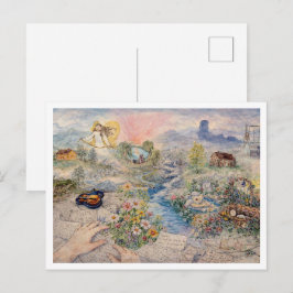 Imaginärt landskap vykort