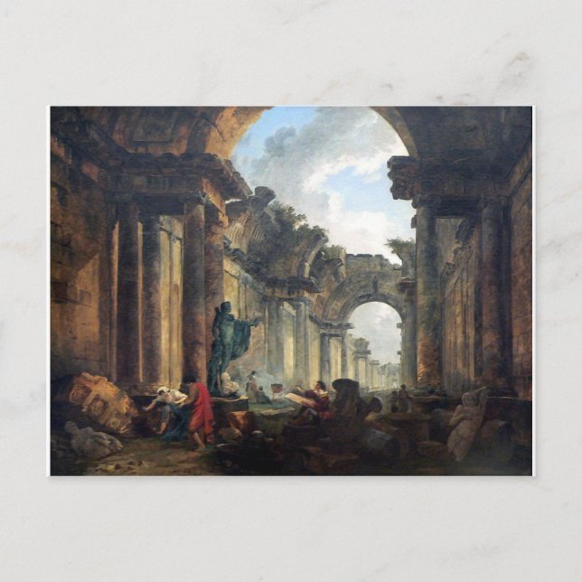 Imaginärvy över Louvres storgalleri Vykort (Framsida)