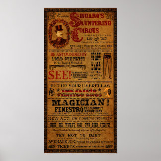 Imaginary Circus Poster för Tirahvaalta 10 x 20 tu