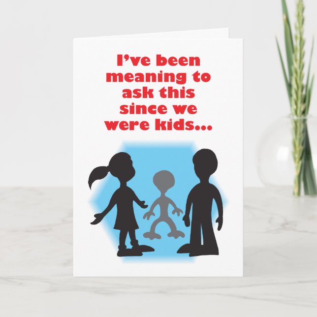 Imaginary Friend Humous Birday Card Kort (Framsida)