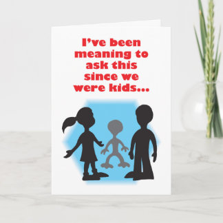 Imaginary Friend Humous Birday Card Kort