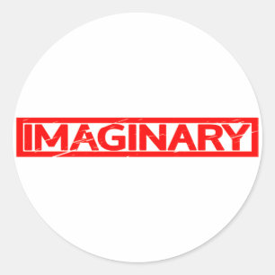 Imaginary Frimärke Runt Klistermärke