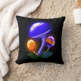 Imaginary White Dapperling Orange & Blue Mushroom Kudde