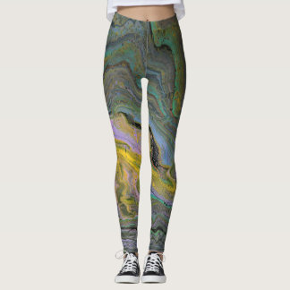 Imagination 1 Abstrakt AkrylGeode Leggings