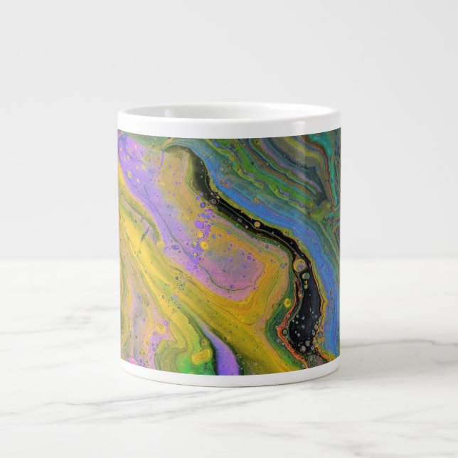 Imagination 2 Vibrerande Geod Abstrakt Drickmugg Jumbo Mugg (Framsidan)