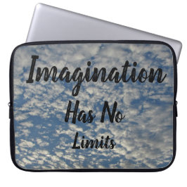 Imagination har inga gränser för Blå himmel Puffy  Laptop Fodral