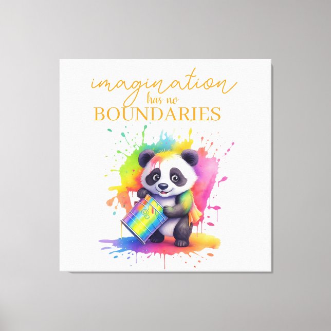 Imagination Has No Boundaries — Kids’ Room Poster Canvastryck (Framsida)