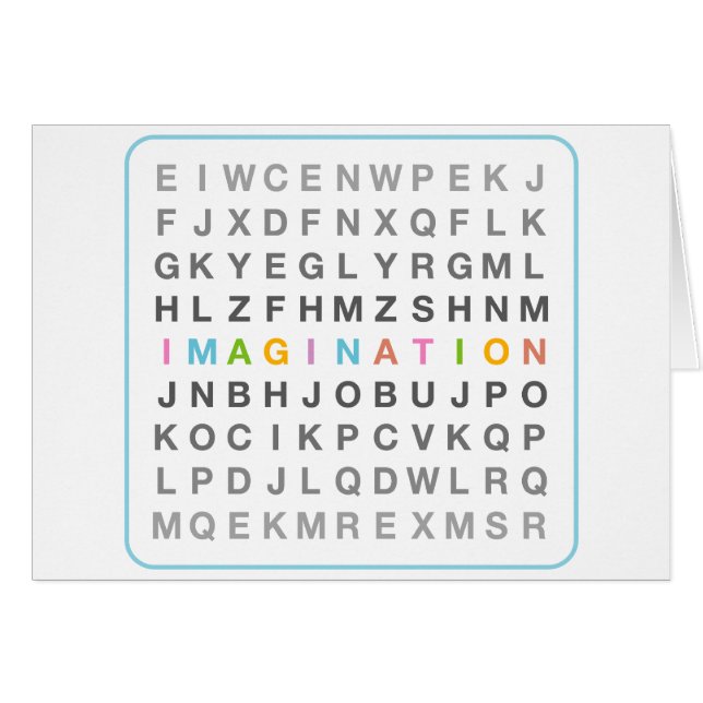 Imagination i Puzzle Hälsningskort (Framsidan Horizontal)