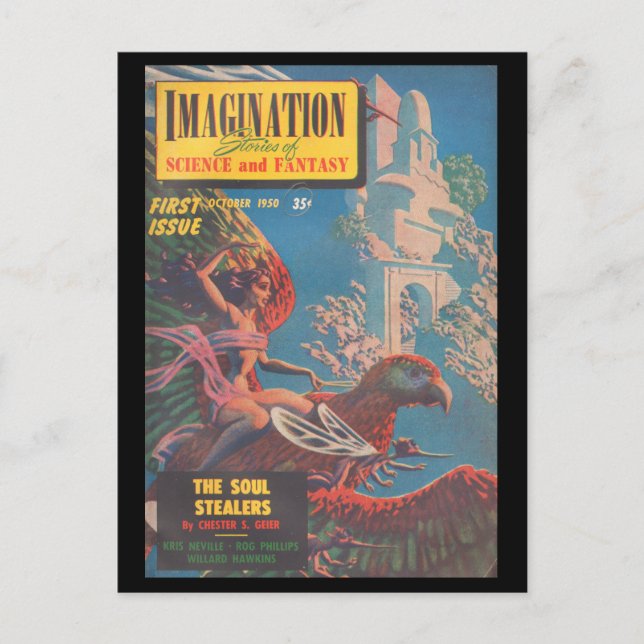Imagination v01 n01 (1950-10.Greenleaf)_Pulp Art Vykort (Framsida)