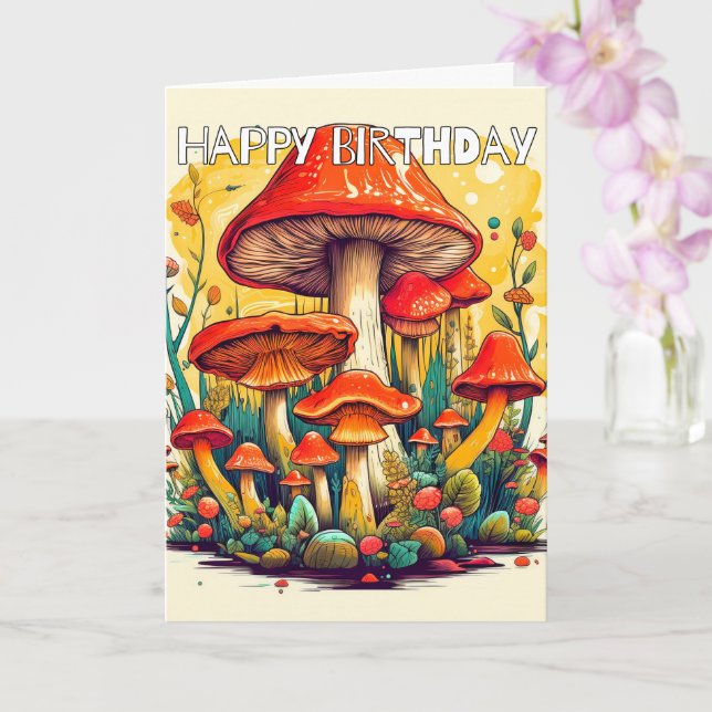 Imaginativ groddning av svampsvampar kort (Orkide)