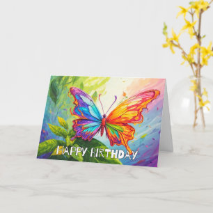 Imaginativt danande Butterfly Grattis på födelseda Kort