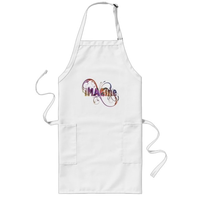 "Imagine" Apron Långt Förkläde (Framsidan)