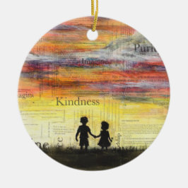 "Imagine" Art Ornament