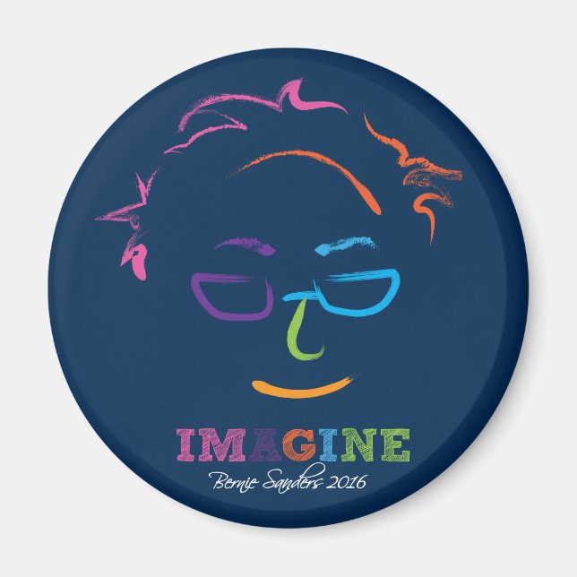 Imagine Bernie Sanders 2016 - brushstrokes Magnet (Framsidan)