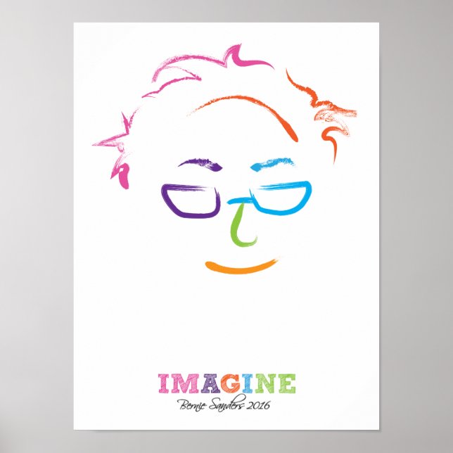 Imagine Bernie Sanders 2016 Poster (Framsidan)