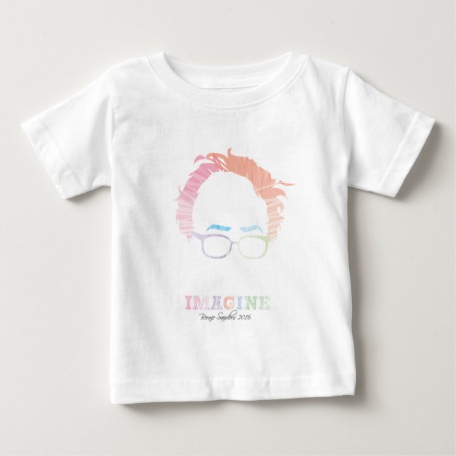 Imagine Bernie Sanders 2016 - vattenfärger T-shirt (Framsida)