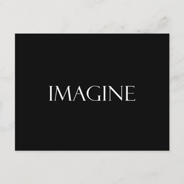 Imagine citerar inspirationsinstruktionsoffert vykort (Framsida)