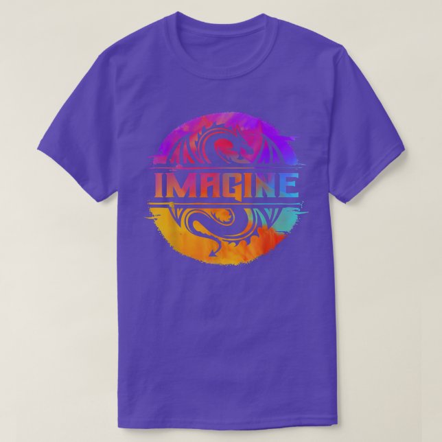 Imagine Fantasy Dragon Retro Tribal 503 T Shirt (Design framsida)