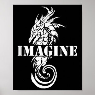 Imagine Fantasy Dragon Tattoo Stil Poster